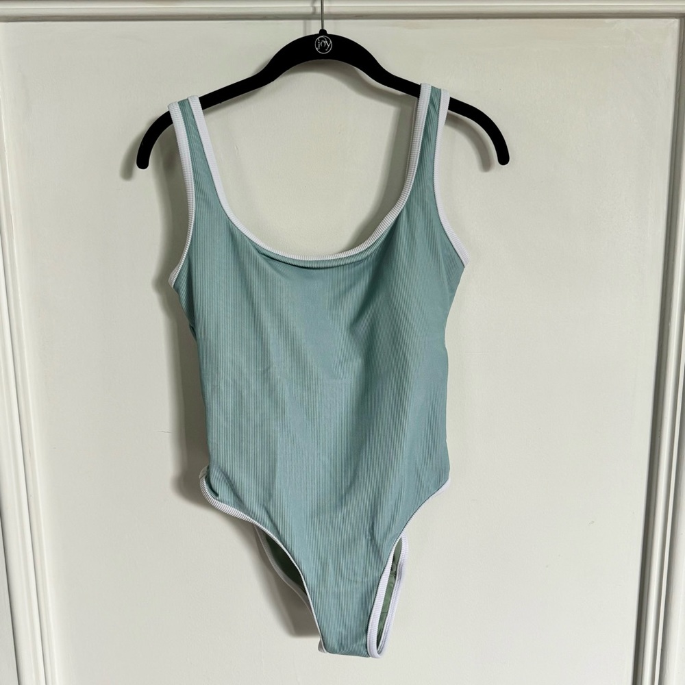 NWT Lain Snow- Ocean Isle One Piece- Eucalyptus X Megan Stokes